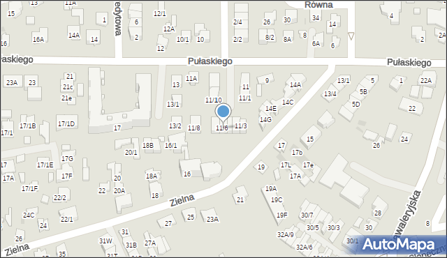 Białystok, Pułaskiego Kazimierza, gen., 11/6, mapa Białegostoku