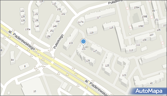 Białystok, Pułaskiego Kazimierza, gen., 131, mapa Białegostoku