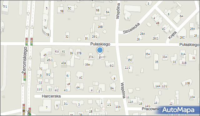 Białystok, Pułaskiego Kazimierza, gen., 37, mapa Białegostoku