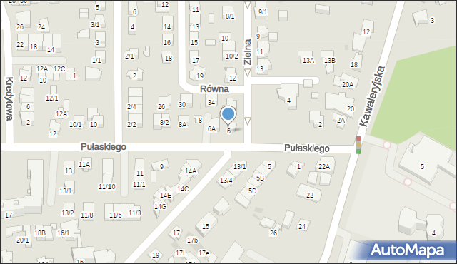 Białystok, Pułaskiego Kazimierza, gen., 6, mapa Białegostoku