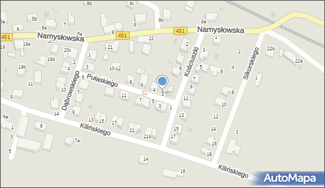 Bierutów, Pułaskiego Kazimierza, gen., 2, mapa Bierutów