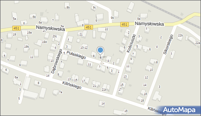 Bierutów, Pułaskiego Kazimierza, gen., 6, mapa Bierutów