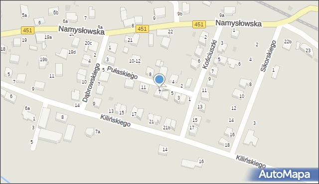 Bierutów, Pułaskiego Kazimierza, gen., 7, mapa Bierutów