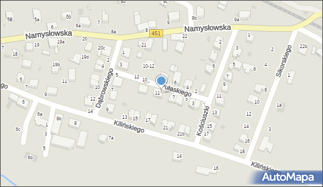 Bierutów, Pułaskiego Kazimierza, gen., 9, mapa Bierutów