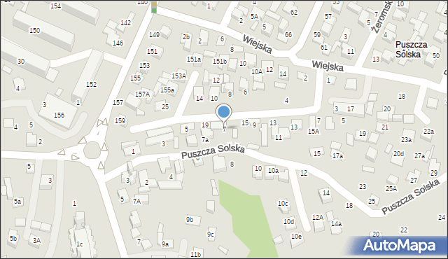 Biłgoraj, Puszcza Solska, 7, mapa Biłgoraj