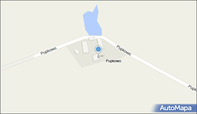 Brzozowo, Pupkowo, 32, mapa Brzozowo