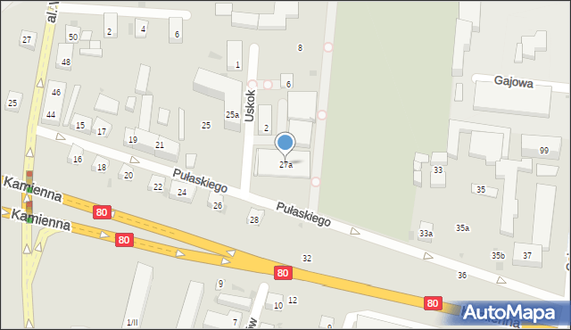 Bydgoszcz, Pułaskiego Kazimierza, gen., 27a, mapa Bydgoszczy