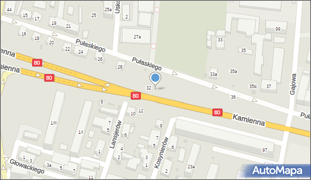 Bydgoszcz, Pułaskiego Kazimierza, gen., 34, mapa Bydgoszczy