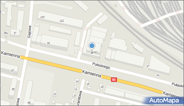 Bydgoszcz, Pułaskiego Kazimierza, gen., 45, mapa Bydgoszczy