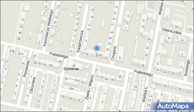 Bytom, Pułaskiego Kazimierza, gen., 32, mapa Bytomia