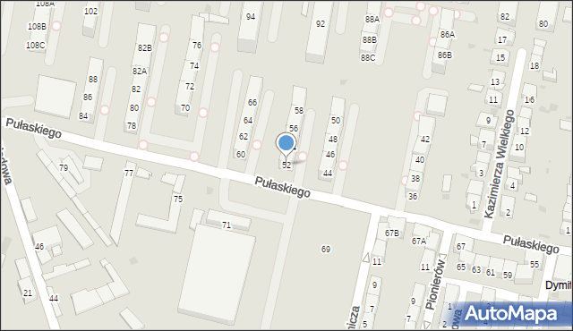 Bytom, Pułaskiego Kazimierza, gen., 52, mapa Bytomia