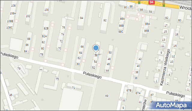 Bytom, Pułaskiego Kazimierza, gen., 56, mapa Bytomia