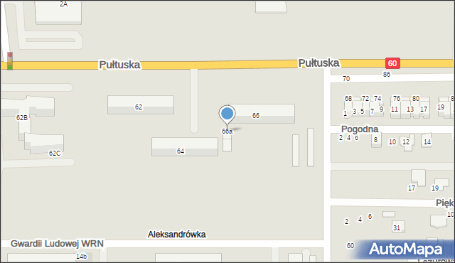 Ciechanów, Pułtuska, 66a, mapa Ciechanów