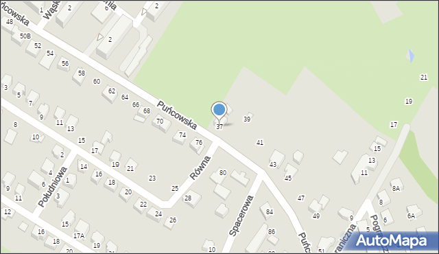 Cieszyn, Puńcowska, 37, mapa Cieszyna