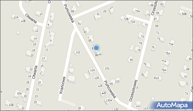 Cieszyn, Puńcowska, 99, mapa Cieszyna