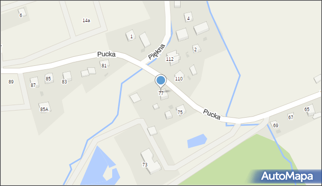 Darzlubie, Pucka, 77, mapa Darzlubie