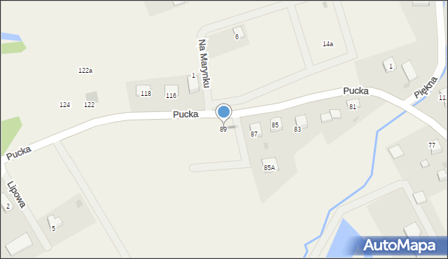 Darzlubie, Pucka, 89, mapa Darzlubie