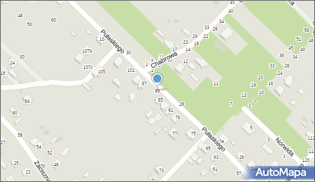 Dęblin, Pułaskiego Kazimierza, gen., 89, mapa Dęblin