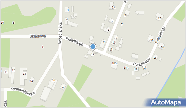 Dębno, Pułaskiego Kazimierza, gen., 19, mapa Dębno