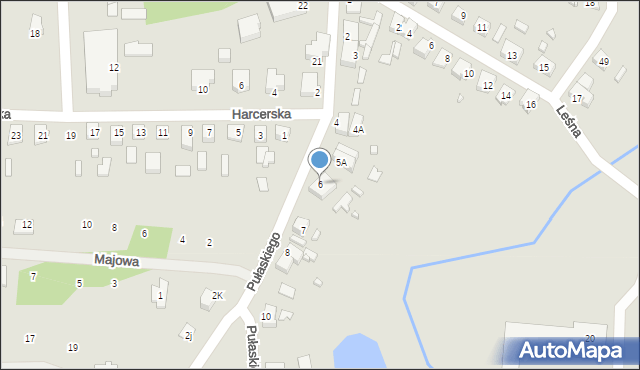 Dębno, Pułaskiego Kazimierza, gen., 6, mapa Dębno