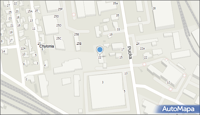 Gdynia, Pucka, 11, mapa Gdyni