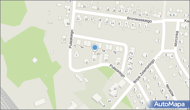 Gliwice, Pułaskiego Kazimierza, gen., 11A, mapa Gliwic