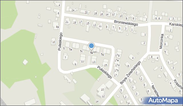 Gliwice, Pułaskiego Kazimierza, gen., 5e, mapa Gliwic