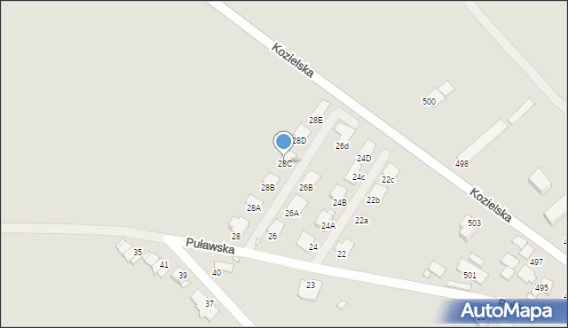 Gliwice, Puławska, 28C, mapa Gliwic