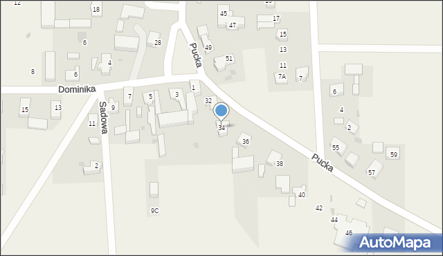 Gnieżdżewo, Pucka, 34, mapa Gnieżdżewo