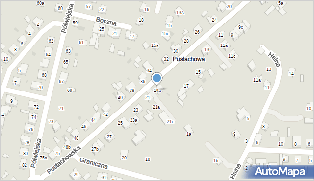 Gniezno, Pustachowska, 19a, mapa Gniezna