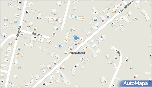 Gniezno, Pustachowska, 28, mapa Gniezna
