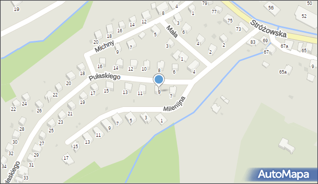 Gorlice, Pułaskiego Kazimierza, gen., 9, mapa Gorlic