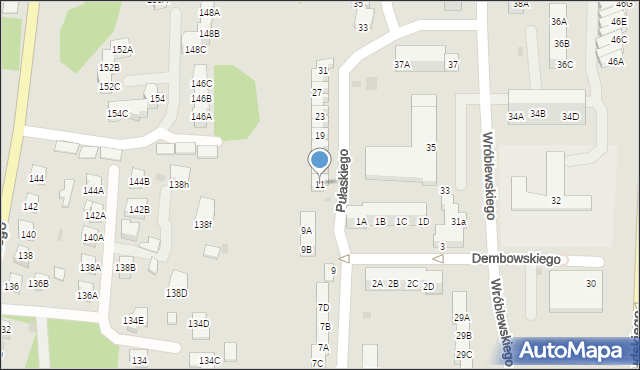 Gorzów Wielkopolski, Pułaskiego Kazimierza, gen., 11, mapa Gorzów Wielkopolski