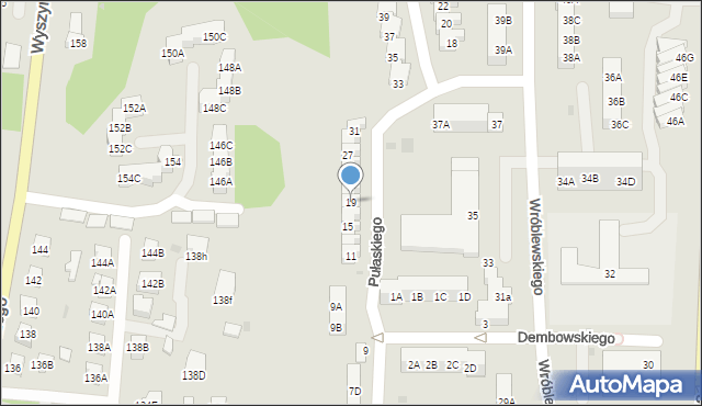 Gorzów Wielkopolski, Pułaskiego Kazimierza, gen., 19, mapa Gorzów Wielkopolski