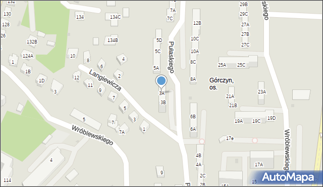 Gorzów Wielkopolski, Pułaskiego Kazimierza, gen., 3A, mapa Gorzów Wielkopolski