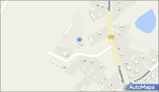 Grabów nad Pilicą, Pułaskiego Kazimierza, gen., 22C, mapa Grabów nad Pilicą