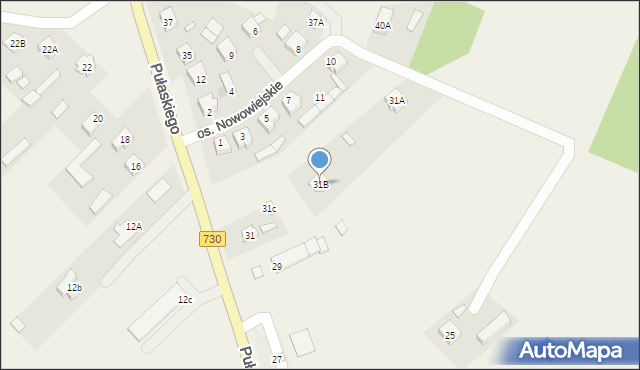 Grabów nad Pilicą, Pułaskiego Kazimierza, gen., 31B, mapa Grabów nad Pilicą