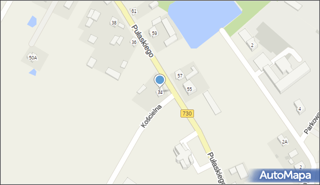 Grabów nad Pilicą, Pułaskiego Kazimierza, gen., 34, mapa Grabów nad Pilicą