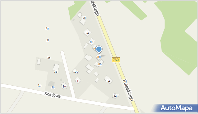 Grabów nad Pilicą, Pułaskiego Kazimierza, gen., 88, mapa Grabów nad Pilicą