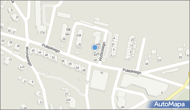 Gubin, Pułaskiego Kazimierza, gen., 43, mapa Gubin