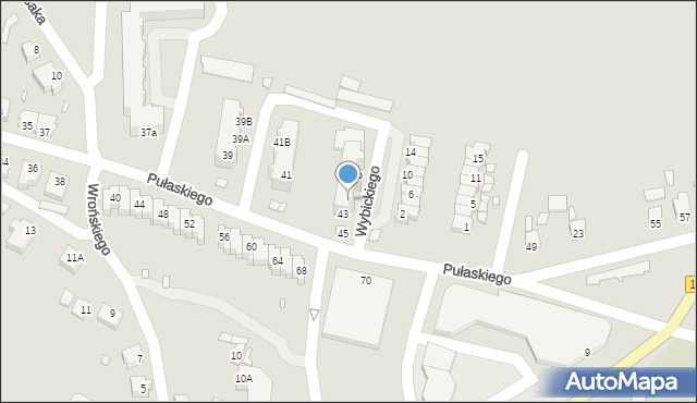 Gubin, Pułaskiego Kazimierza, gen., 43a, mapa Gubin