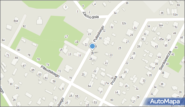 Halinów, Pułaskiego, 26, mapa Halinów