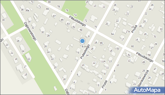 Halinów, Pułaskiego, 7, mapa Halinów