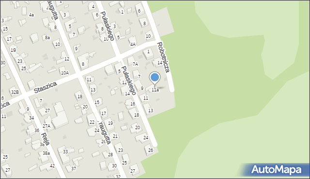 Jaworzno, Pułaskiego Kazimierza, gen., 11a, mapa Jaworzno
