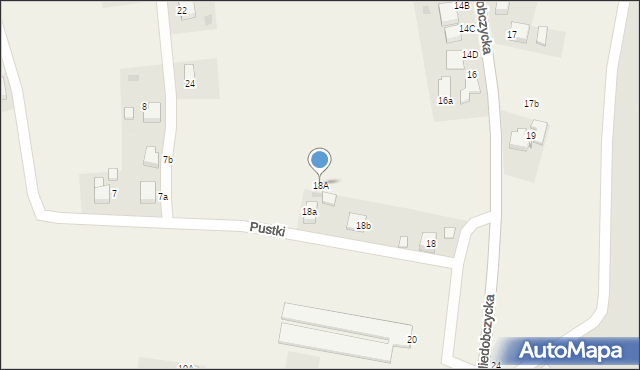 Jejkowice, Pustki, 18A, mapa Jejkowice