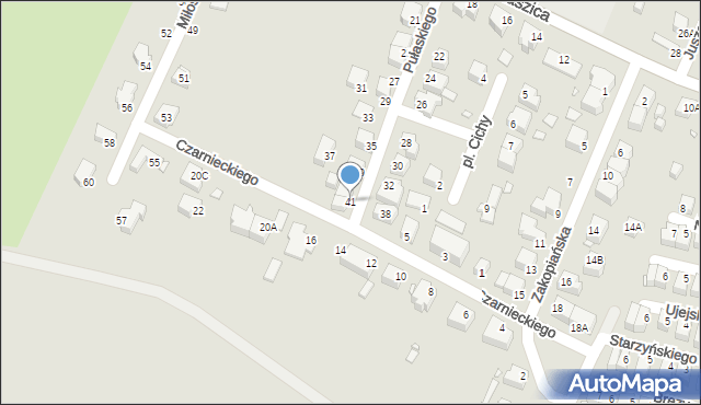 Jelenia Góra, Pułaskiego Kazimierza, gen., 41, mapa Jelenia Góra