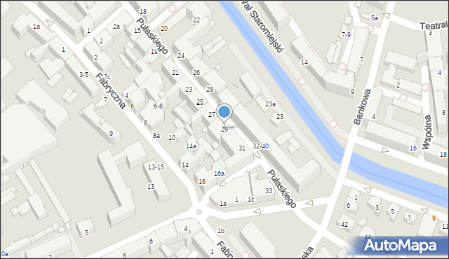 Kalisz, Pułaskiego Kazimierza, gen., 29, mapa Kalisza