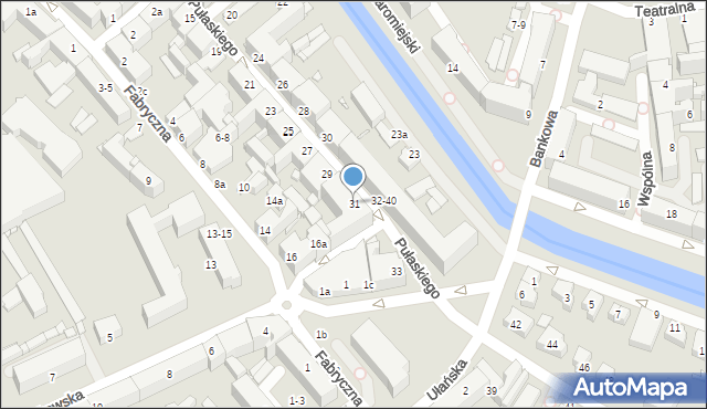Kalisz, Pułaskiego Kazimierza, gen., 31, mapa Kalisza