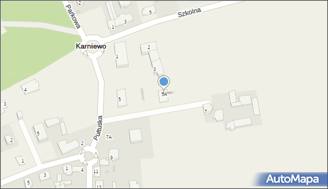 Karniewo, Pułtuska, 5A, mapa Karniewo