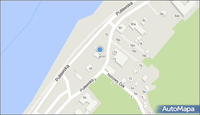 Kazimierz Dolny, Puławska, 47, mapa Kazimierz Dolny